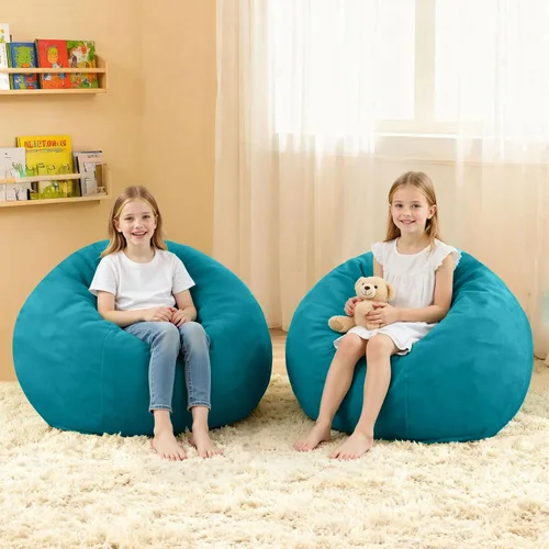 Vista 54 de HABUTWAY Puf de 2 pies, puf pequeños de 2 pies con relleno, puf de lágrima de lujo, terciopelo ultra suave con funda extraíble