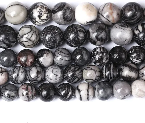 Vista 126 de 100 cuentas de piedra multicolor natural de 0.236 pulgadas (0.236 in), cuentas espaciadoras sueltas redondas para hacer pulseras, collares, aretes