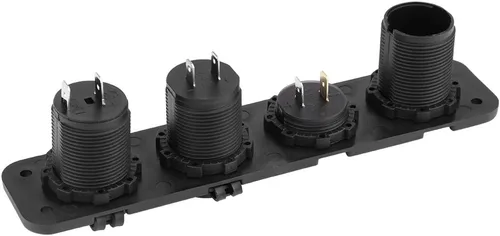 Vista 5 de 12 24V LED Dual USB Voltímetro Encendedor de cigarros Toma de corriente Interruptor de panel de 4 agujeros, toma de corriente dual USB, voltímetro