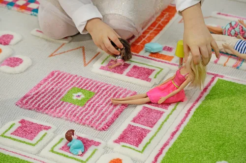 Vista 9 de IVI - Alfombra de juego 3D para usar como casa de muñecas, no tóxica, resistente a las manchas, juguetes educativos Montessori para niños, mediana