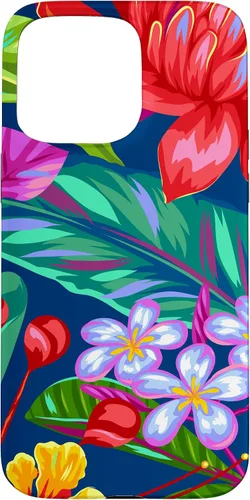 Vista 31 de Hawaiian Tropical Phone Case Yellow Red Hibiscus Plumeria Case for iPhone 17