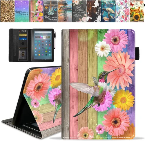 Vista 14 de Funda para tableta Amazon Fire Max 11 (11 pulgadas, 13ª generación, versión 2023) con ranura para tarjetas y apagado y encendido automático, funda