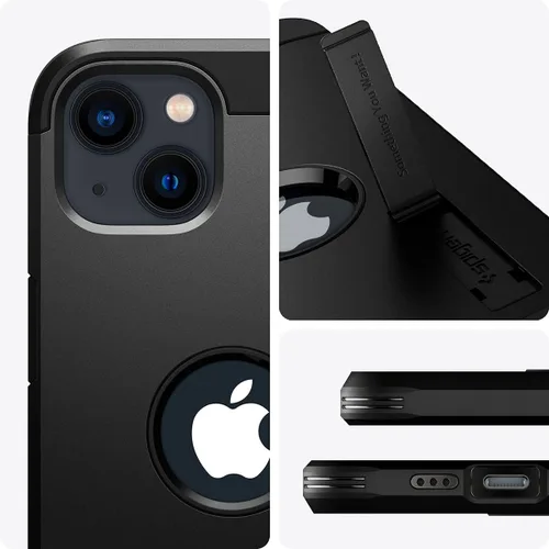 Vista 7 de Spigen Tough Armor [Tecnología de Protección Extrema] Diseñada para Funda iPhone 13 (2021) - Negro