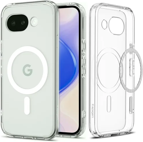 Vista 30 de Spigen Carcasa ultra híbrida para Pixel 8a, transparente Anti-Yellowing Resin, Air Cushion Technology, Military-Grade Drop Protection, Raised