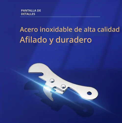 Vista 3 de NACOLUS Abrelatas manual de acero inoxidable para acampar, abrebotellas portátil (2 piezas)