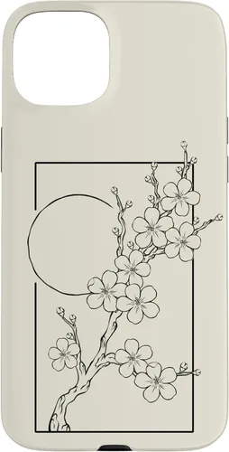 Vista 9 de iPhone 16 Japanese Graphic Cherry Blossom with Sun Case