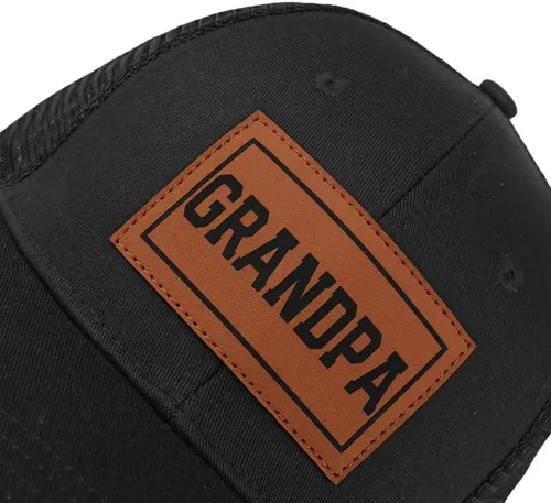 Vista 3 de Sombreros de papá para padre y abuelo, gorra de cuero con parche para papá, regalos para papá de hija, hijo, sombrero de camionero