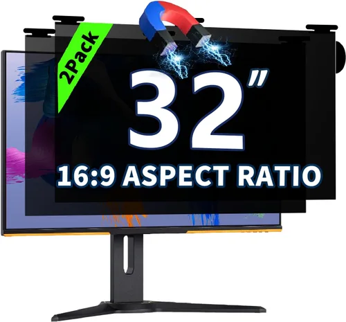 Vista 23 de Pantalla de privacidad magnética colgante de 21.5 pulgadas para monitor de pantalla ancha de 16:9, pantalla de privacidad extraíble, antirreflejos