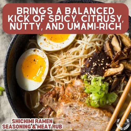 Vista 2 de Shichimi Ramen condimento y carne frotado – Mezcla de especias gourmet – Todo natural – Sin OMG – Hecho en Estados Unidos – Hecho a mano – Pequeño
