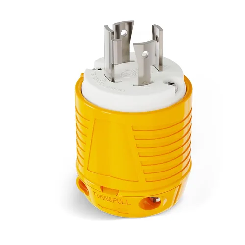 Vista 21 de RVGUARD extremos de cable de extensión macho y hembra, juego de enchufe y conector de repuesto de hoja recta de 15 A 125 V de servicio pesado, tipo