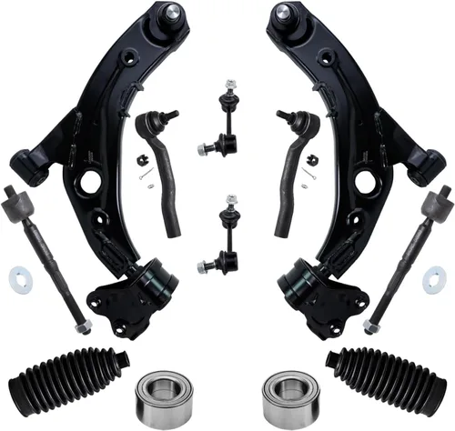 Vista 44 de Detroit Axle - Kit de suspensión delantera 4WD para Nissan Frontier Pathfinder Xterra, 2 cubos de rodamientos de ruedas, 2 brazos de control