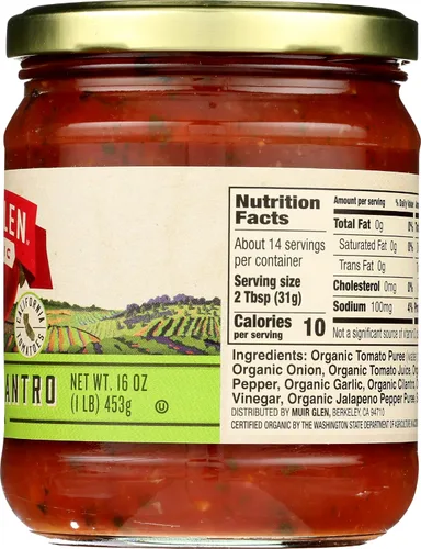 Vista 8 de Muir Glen Salsa orgánica de cilantro de ajo, 16 onzas