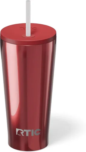 Vista 30 de RTIC Vaso Térmico Diario de 20 onzas de Acero Inoxidable Portátil con Aislamiento, Taza de Café de Viaje con Pajita, Forro de Cerámica, Tapa