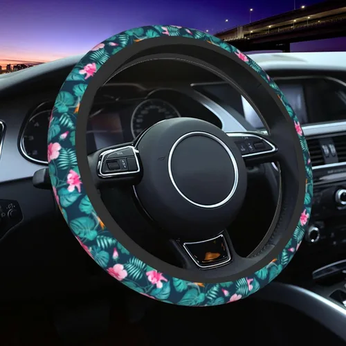 Vista 17 de Funda para Volante de Azulejos Mexicanos Coloridos Accesorios de Automóvil Lindos para Mujeres Niñas Femenino Universal 15 Pulgadas Neopreno