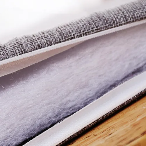 Vista 7 de Cojín de asiento con infusión de gel para efecto refrescante, cómoda silla de lino y algodón, alivia el dolor, diseño de correa de presión, espuma