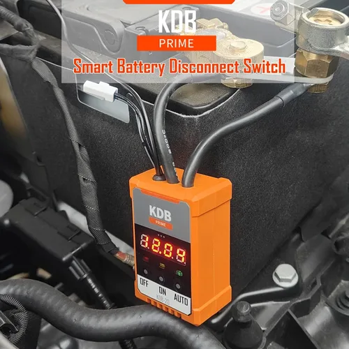 Vista 2 de Protector de batería de coche de 12 V, kit de interruptor de desconexión de voltaje de batería automático inteligente con pantalla LED de voltímetro