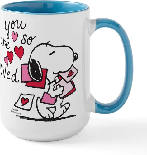 Vista 105 de CafePress SNOOPY Joe Cool - Taza de café de cerámica (15.0 fl oz)