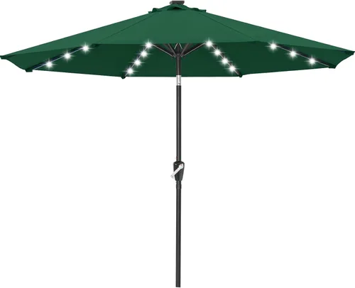Vista 39 de ABCCANOPY Sombrillas solares duraderas para patio con 24 luces LED de 7.5 pies con 6 varillas resistentes (borgoña)