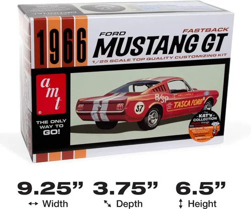 Vista 6 de AMT 1966 Ford Mustang Fastback 2+2 - Kit para modelo de escala 1:25