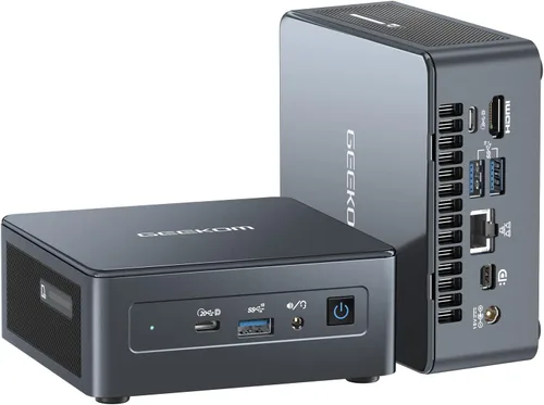 Vista 13 de Mini PC GEEKOM GT1 Mega AI, Intel Ultra9 185H (hasta 5.1 GHz) 32 GB DDR5+SSD de 2 TB Negro
