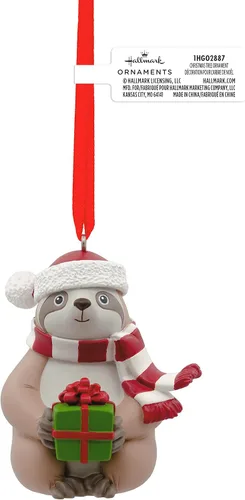 Vista 3 de Hallmark Jolly - Adorno de Navidad de perezoso, multicolor (0001HGO2887)