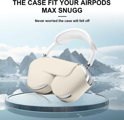Vista 3 de Maxjoy para Apple Airpods Max Funda inteligente de cubierta, Accesorios de cubierta protectora de cuero PU suave para Airpod Max con modo de sueño