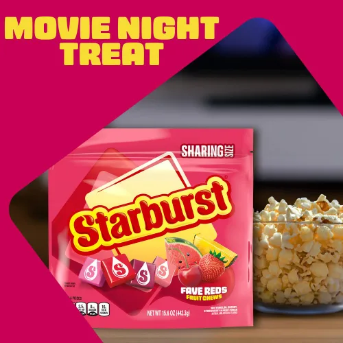 Vista 7 de STARBURST FaveREDS - Caramelos masticables de frutas, caramelos masticables, bolsa de tamaño compartido de 15.6 onzas