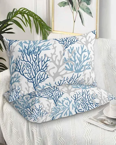 Vista 14 de DecorLovee Juego de 2 fundas de almohada de playa de verano, tamaño estándar, material de microfibra, oceánico, costero, aguamarina, beige, funda