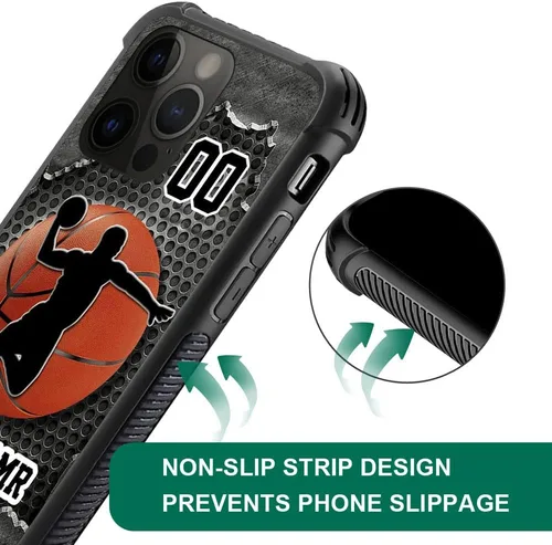 Vista 5 de Funda compatible con iPhone 15/14 Pro Max 15/14 Plus/15 14 13 12 11 Pro Max Mini/Xs X Max Xr/7 8 Plus SE2, personalizada, número de nombre