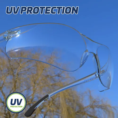 Vista 3 de JORESTECH Gafas de seguridad transparentes ANSI Z87+ para protección UV y de alto impacto