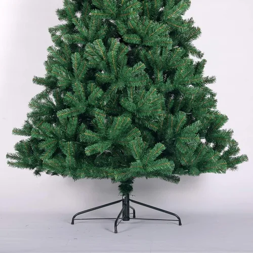 Vista 6 de Árbol de Navidad artificial sin luz de 6 pies, árbol de Navidad de PVC de abeto verde festivo con 1000 puntas de rama, árbol de Navidad realista