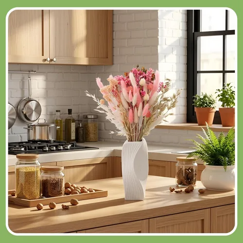 Vista 2 de DIY - Juego de flores secas naturales a granel, color rosa