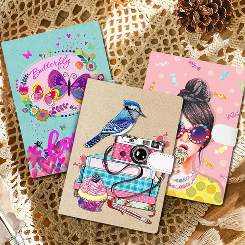 Vista 8 de Diario Blue Jay para niñas, regalo para adolescentes, niños, diario con bolígrafo y cierre magnético, 192 páginas para escribir, cuaderno forrado