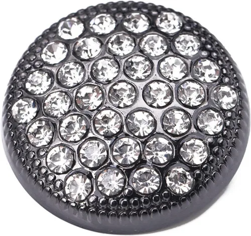 Vista 13 de 10 unidades de botones redondos de metal con diamantes de imitación para ropa, accesorios de costura DIY, decoración de boda, venta al por mayor