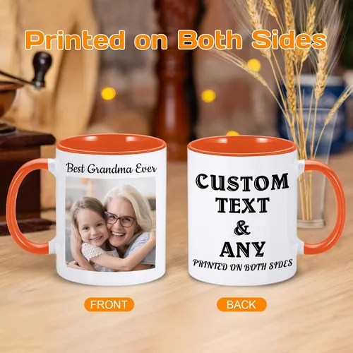Vista 4 de Taza de café personalizada con texto fotográfico, taza de café personalizada, regalos personalizados para hombres y mujeres, taza con foto