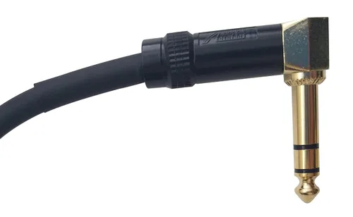Vista 4 de Audio2000'S E20103P2 - Paquete de dos cables XLR hembra de 3 pies a TRS chapados en oro de 1/4 pulgadas en ángulo recto