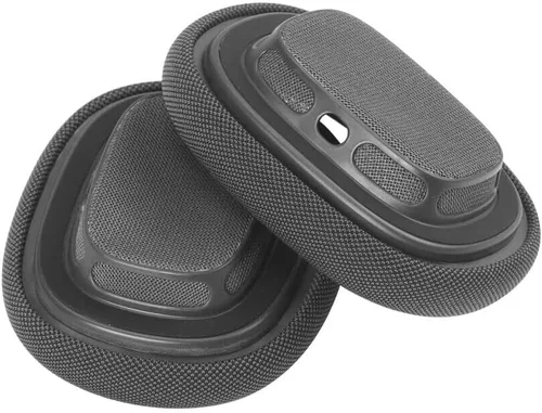 Vista 4 de Fundas de repuesto para almohadillas para Airpod Max, 1 par, malla de tela textil duradera con conexión magnética (negro)