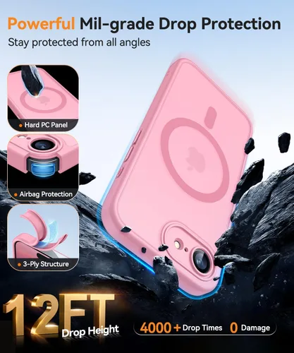 Vista 67 de CANSHN Funda magnética compatible con iPhone Air (6.5 pulgadas), mejorada [protección completa de la cámara] [compatible con Magsafe]