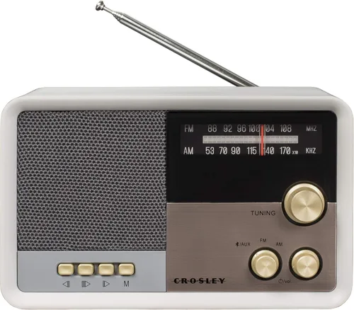 Vista 8 de Crosley CR3036D-CL Tribute Vintage Radio Bluetooth AM/FM, Charcoal