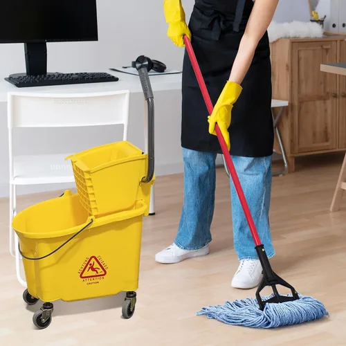 Vista 4 de Matthew Cleaning Cabezal de Trapeador de Servicio Pesado Repuesto Comercial para Limpieza General y de Pisos, Cabezal de Repuesto de Hilo de Extremo