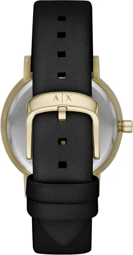 Vista 3 de AX Armani Exchange Reloj para mujer, reloj de tres manecillas para mujer con correa de acero inoxidable o cuero
