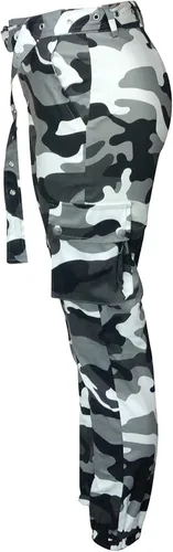 Vista 4 de Voghtic - Pantalones con diseño camuflado de cinturón cintura alta ajustados para mujer
