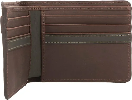 Vista 2 de VELEZ Carteras de cuero genuino para hombre, Café, Casual