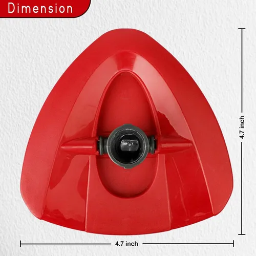 Vista 8 de Base de repuesto para fregona de 2 tanques, 2 piezas de 4.7 x 4.7 pulgadas, repuesto de cubierta de cabeza de trapeador triangular giratoria