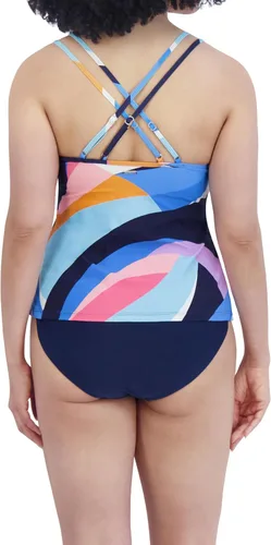 Vista 3 de Nautica Women's Tankini Swimsuit TOP– Quick-Dry, UPF+, Swim, Beach, Pool & Resort Wear Azul Coral