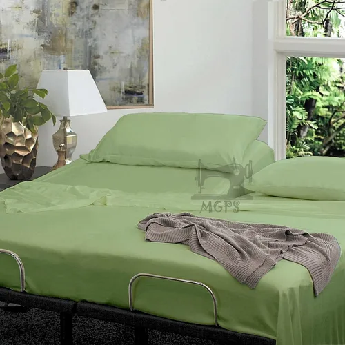 Vista 11 de Juego de sábanas de algodón egipcio de 1000 hilos para cama ajustable, media cabeza dividida, juego de 4 piezas de bolsillo profundo de hasta 12