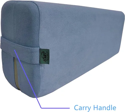Vista 4 de NGT new guide steps Almohada Bolster de Yoga para Meditación y Apoyo - Cojín de Yoga Rectangular Cuñas de Espuma Funda de Almohada de Gamuza Lavable
