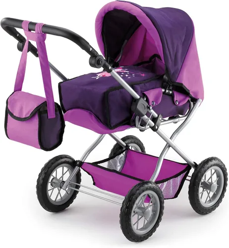 Vista 2 de Bayer Design Cochecito de Muñeca Combi Grande Set - Morado - Moderno Cochecito Convertible para Muñecas con Cuna Extraíble Juego de cochecito
