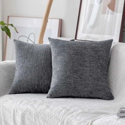 Vista 10 de Home Brilliant Fundas de almohada de primavera de 18 x 18 pulgadas, fundas de almohada decorativas de terciopelo chenille a rayas para decoración
