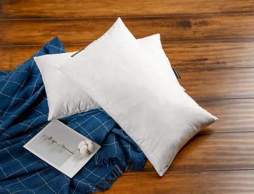 Vista 3 de JA COMFORTS Relleno de almohada de plumón de ganso de 12 x 20 pulgadas (juego de 2), relleno de plumón de 5%, alto peso, funda de algodón de 250